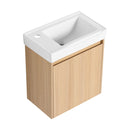 Modern Bathroom Vanity With Ceramic Basin, Wall Mounted Floating Sink Combo, Storage Cabinet