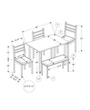 Dining Set, 5 Pieces Set, Rectangular, Small, Contemporary & Modern