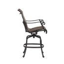 Outdoor Sling Counter Stool (Set of 2) With Aluminum Frame, All Weather - Dark Brown