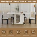 Modern Dining Table Set With Storage, Includes Chairs