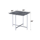 Adelae - End Table - Faux Marble Top & Chrome