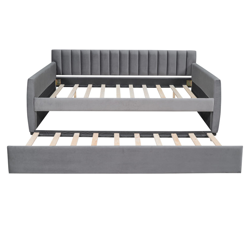 Upholstered Daybed With Slat Support