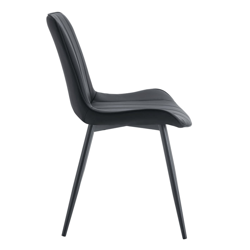 Modern Style Extended Seat Cushion Dining Chair Set