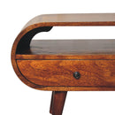 Solid Wood Circular TV Stand