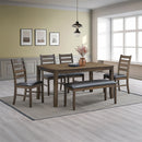 Damica - Side Chair (Set of 2) - Brown Synthetic Leather & Walnut