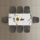 Modern Expandable Dining Table With Retractable Leaf With Chairs