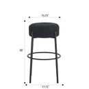 Round High Bar Stools (Set of 2), Contemporary Upholstered Dining Stools For Kitchens, Coffee Shops And Bar Stores