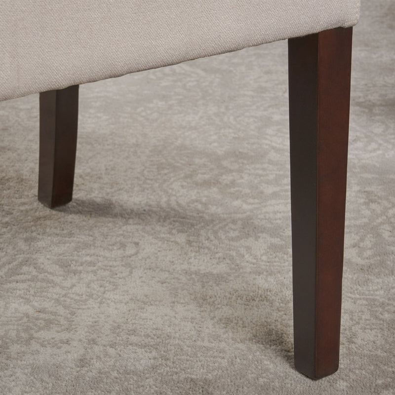 Modern Wingback Dining Chair (Set of 2) With Upholstered - Ivory