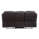 Perfiel - Motion Sofa - Two Tone Dark Brown Top Grain Leather