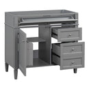 Bathroom Vanity Without Top Sink, Modern Bathroom Storage Cabinet With 2 Drawers And A Tip-Out Drawer