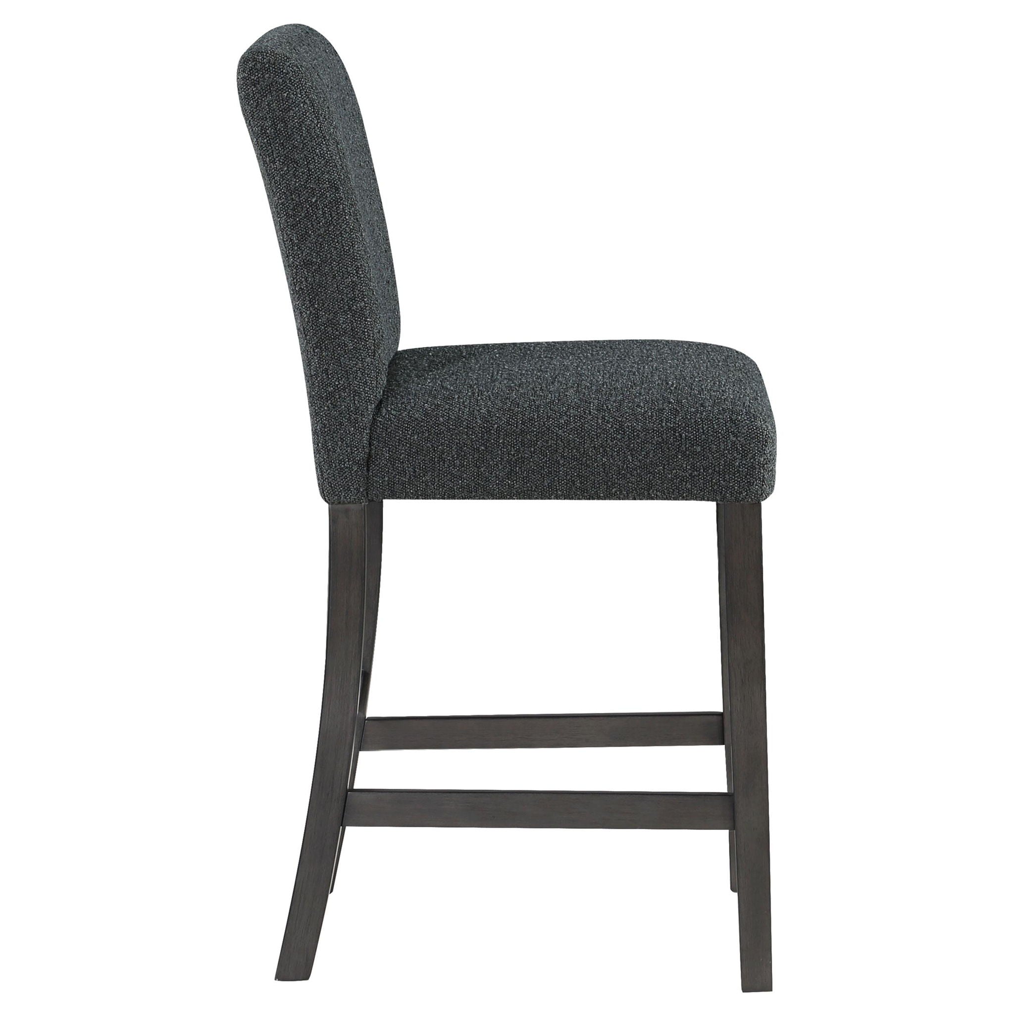 Alba Boucle Upholstered Counter Chair Black (Set of 2) - Atlantic Fine Furniture Melbourne FL