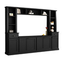 Minimalist Entertainment Wall Unit Set With Bridge For TVs Up To 75"