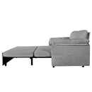 Convertible Pull Out Sofa Bed Queen Size, 3 In 1 With Side Storage