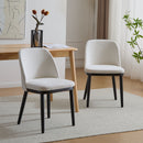 Modern Dining Chair With Curved Backrest