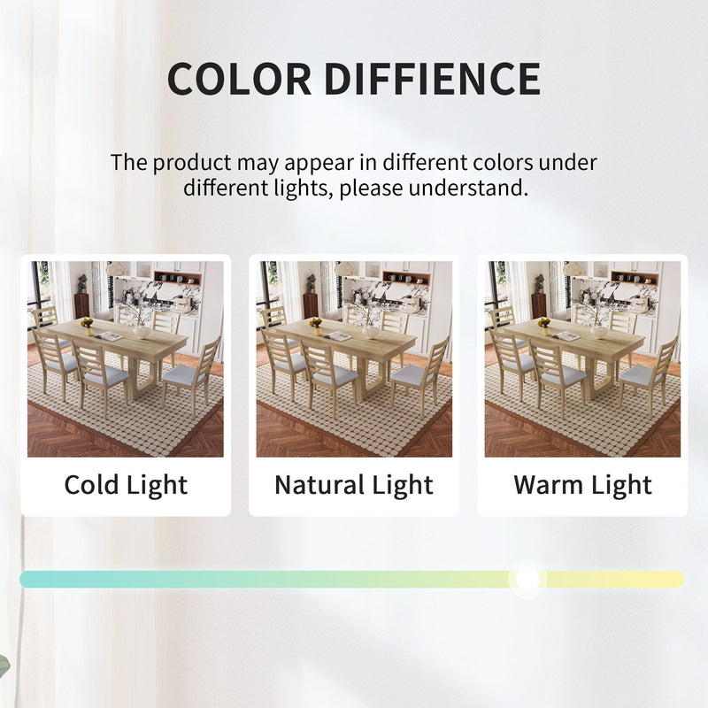 Farmhouse Wooden Kitchen Table With Removable Leaf