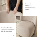 Modern Low Back Accent Upholstered Armless Living Room Chairs, Round Feet