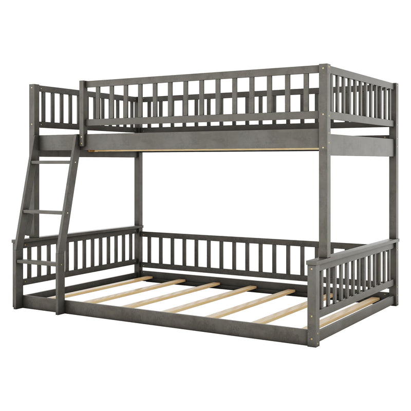Bunk Bed With Ladder And Guardrails