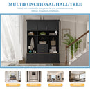 Entryway Hall Tree With Bench And Storage, 5 In 1 Coat Rack