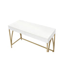 Lightmane - Writing Desk Same Ac00900) - White High Gloss & Gold