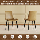 Dining Chairs With Carbon Steel Legs (Set of 4) - Brown