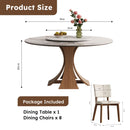 Dining Table Set With Wooden Base