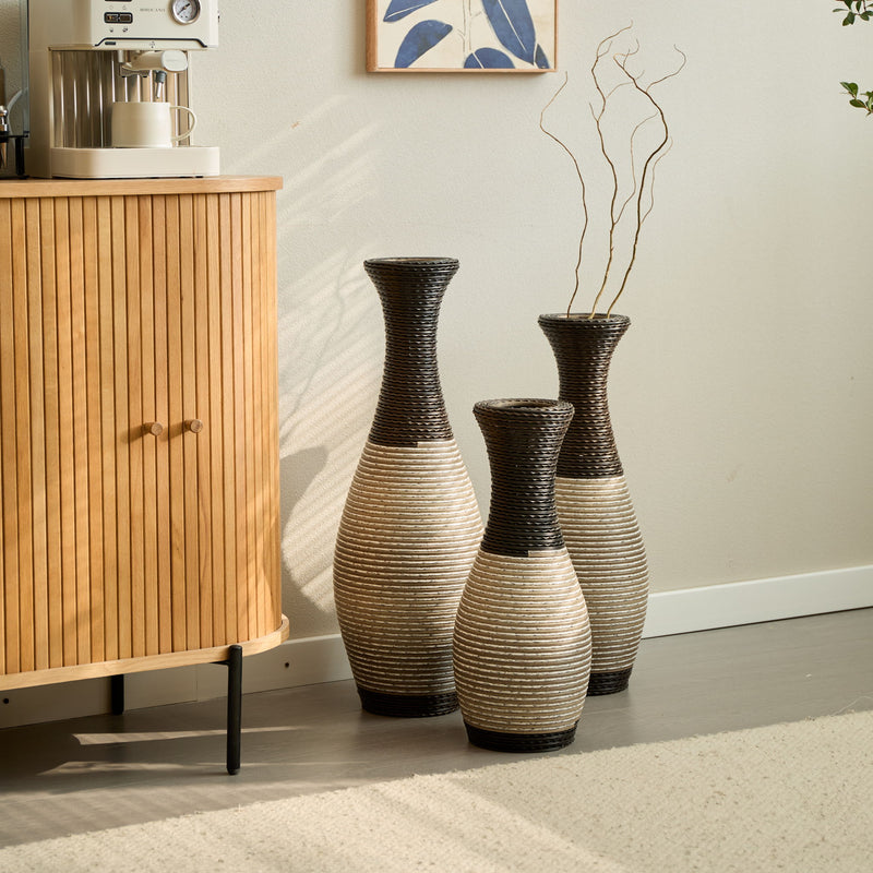 Designer Floor Vases, Large Vases For Home Decor Flooring (Set of 3)