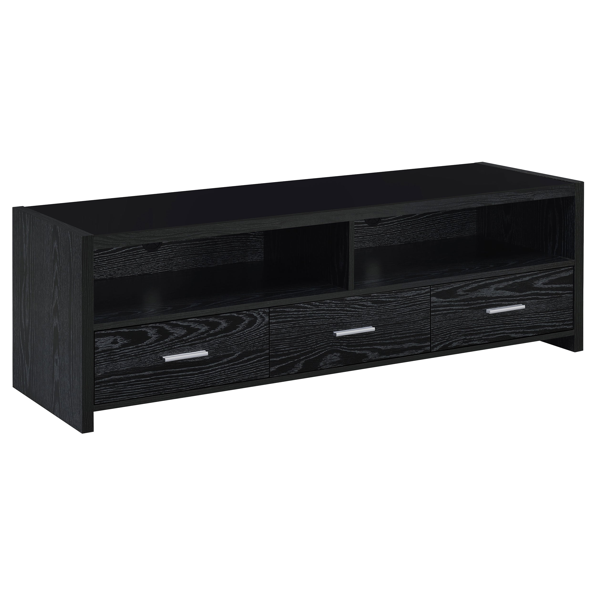 Alton 3-drawer Engineered Wood 61-inch TV Stand Black Oak — view 1