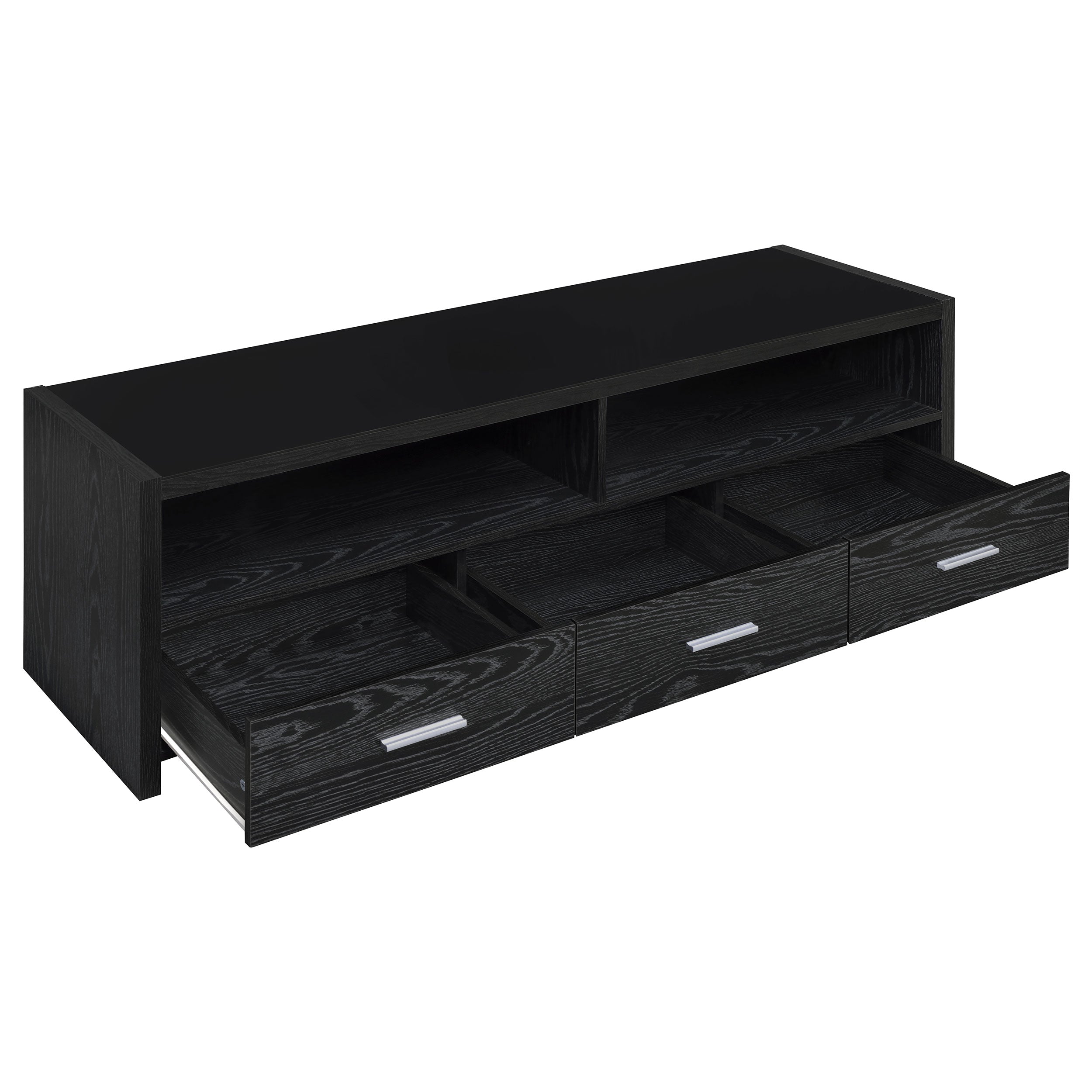 Alton 3-drawer Engineered Wood 61-inch TV Stand Black Oak — view 3