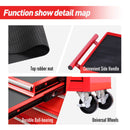 7 Drawer Rolling Tool Chest With Wheels, Multifunctional Tool Box And Storage