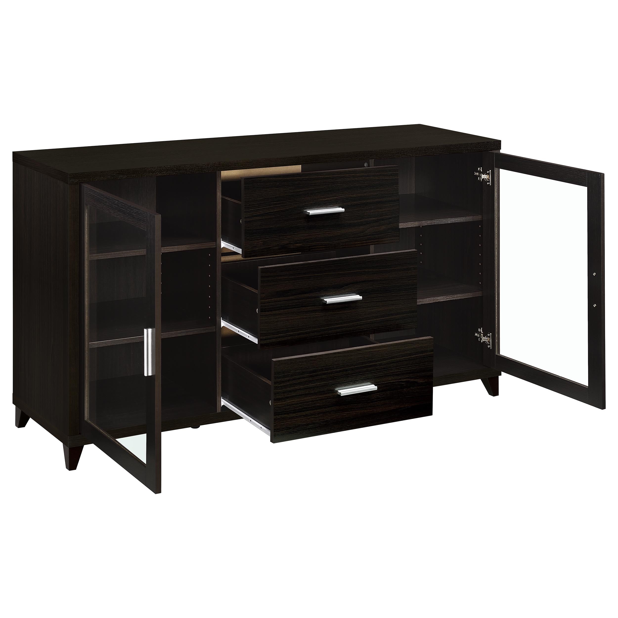 Lewes 2-door Engineered Wood 60-inch TV Stand Cappuccino — view 3