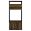 Quincy - 2 Door Coat Rack Hall Tree Storage Bench - Dark Pine