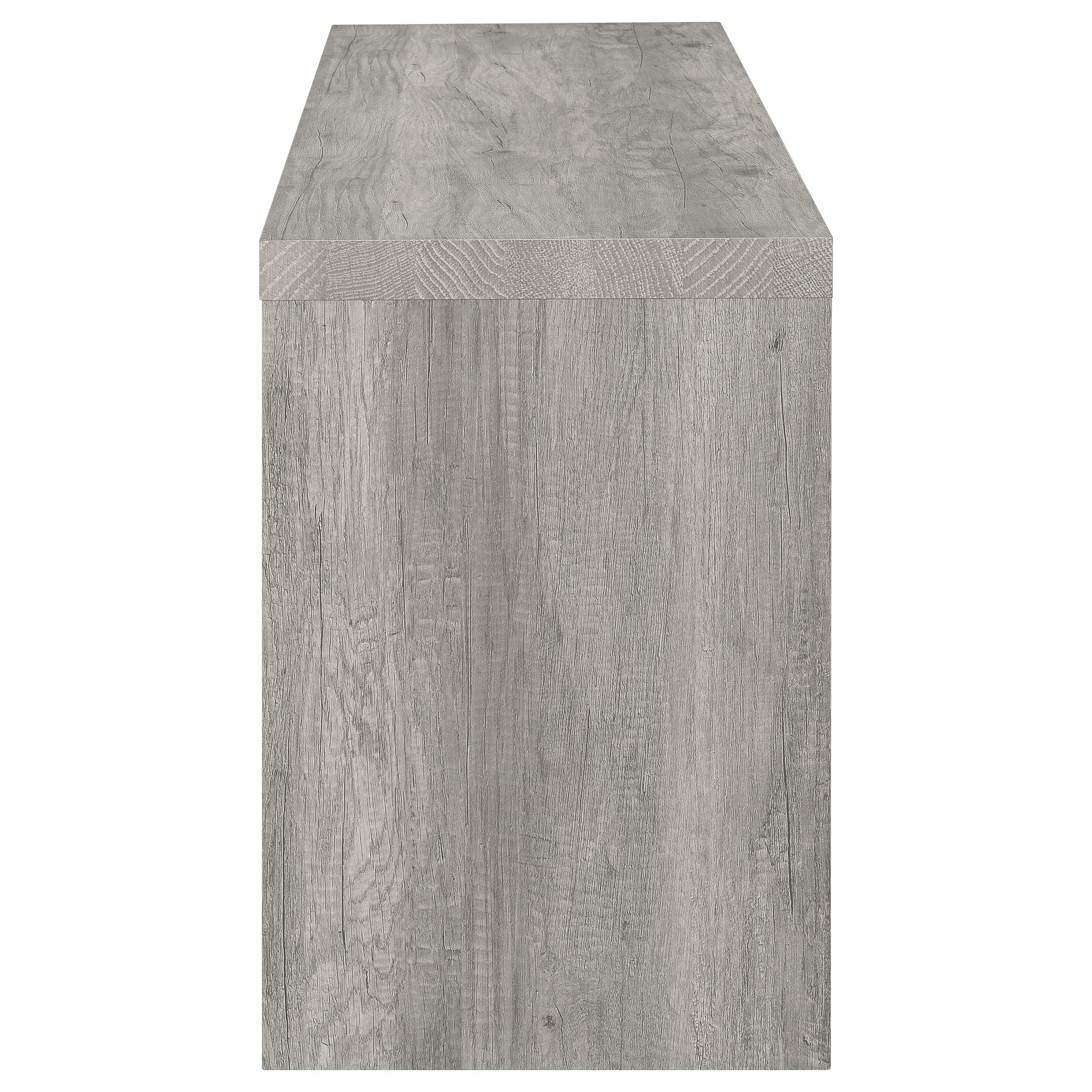 Burke 3-piece 59-inch TV Entertainment Center Grey Driftwood — view 6