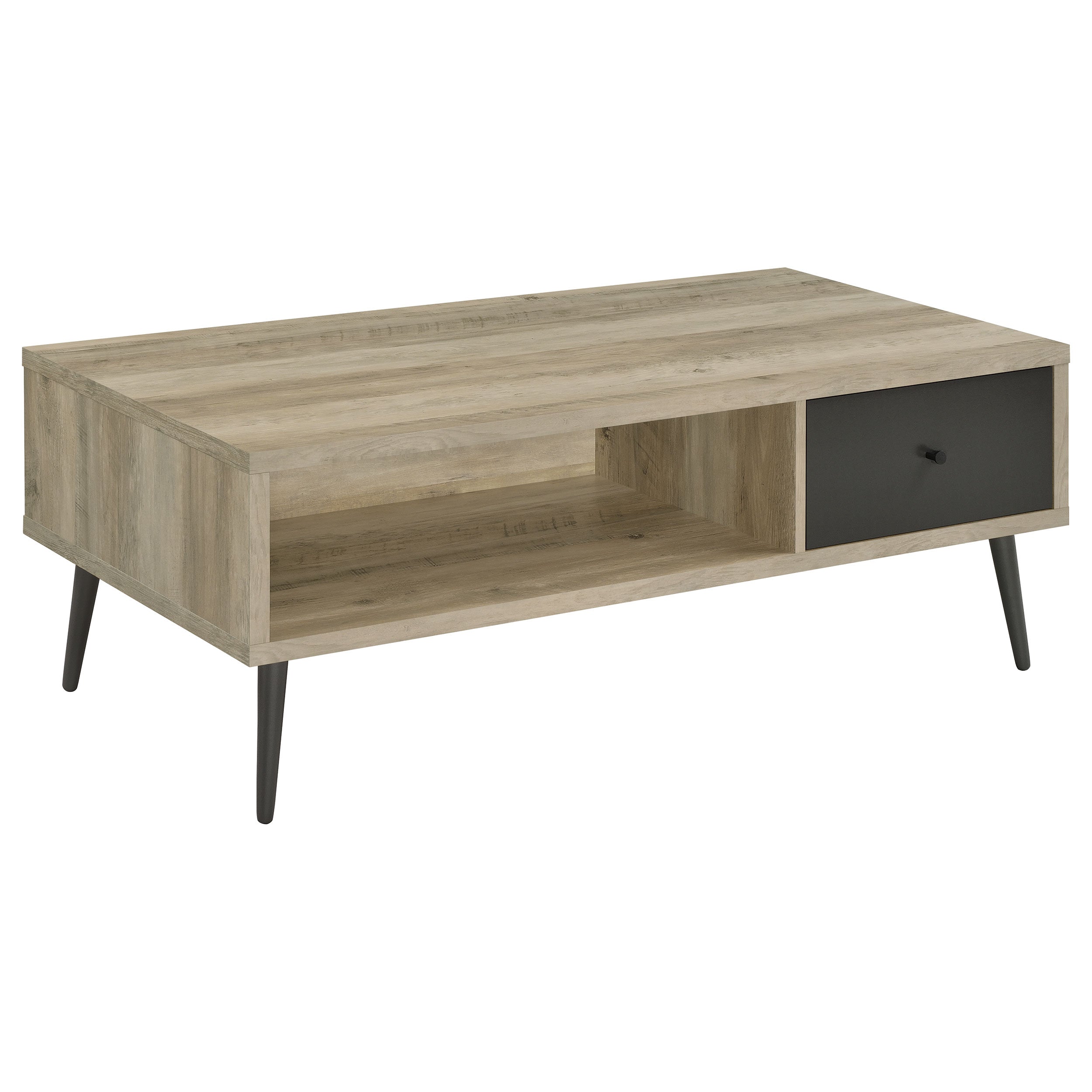 Welsh 1-drawer Engineered Wood Coffee Table Distressed Pine — view 1