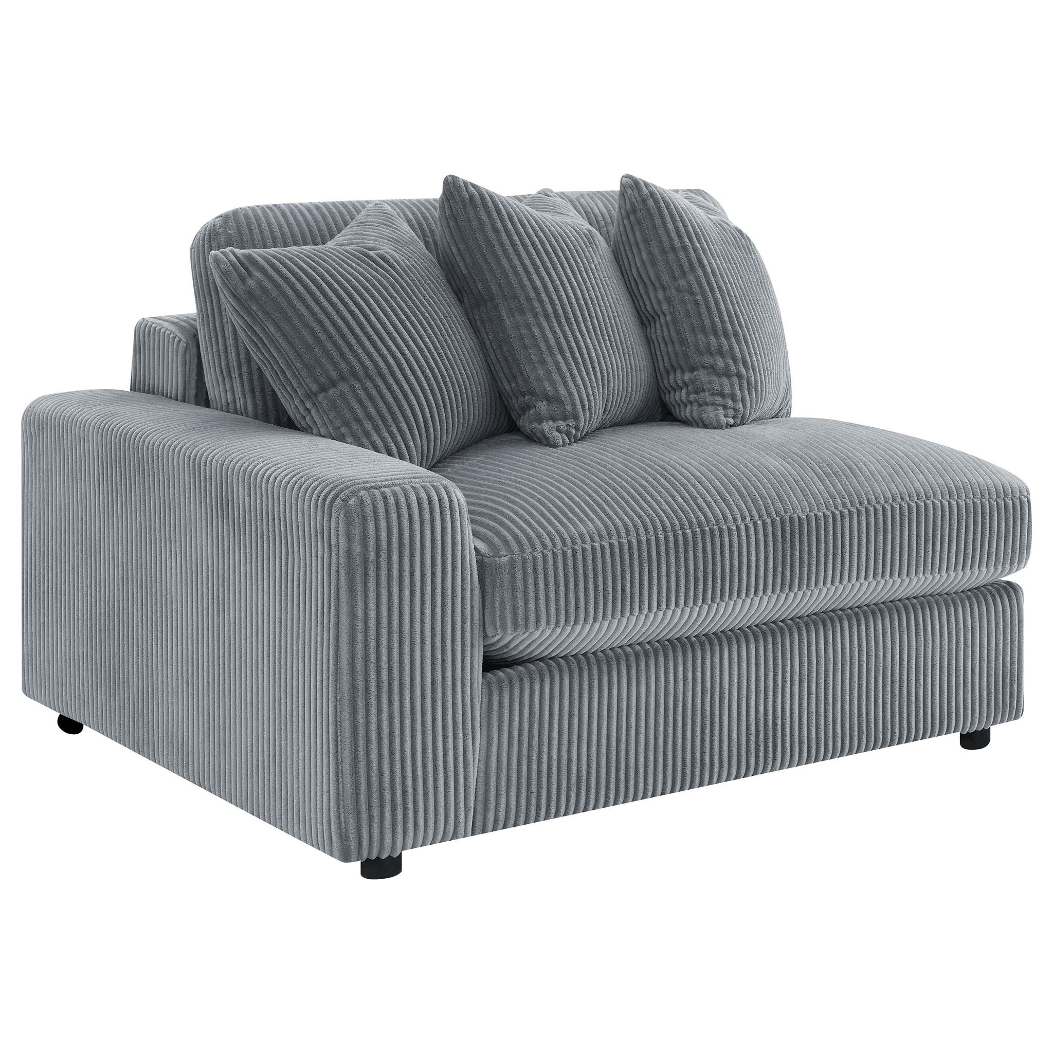 Blaine Upholstered Reversible Chaise Sectional Sofa Fog