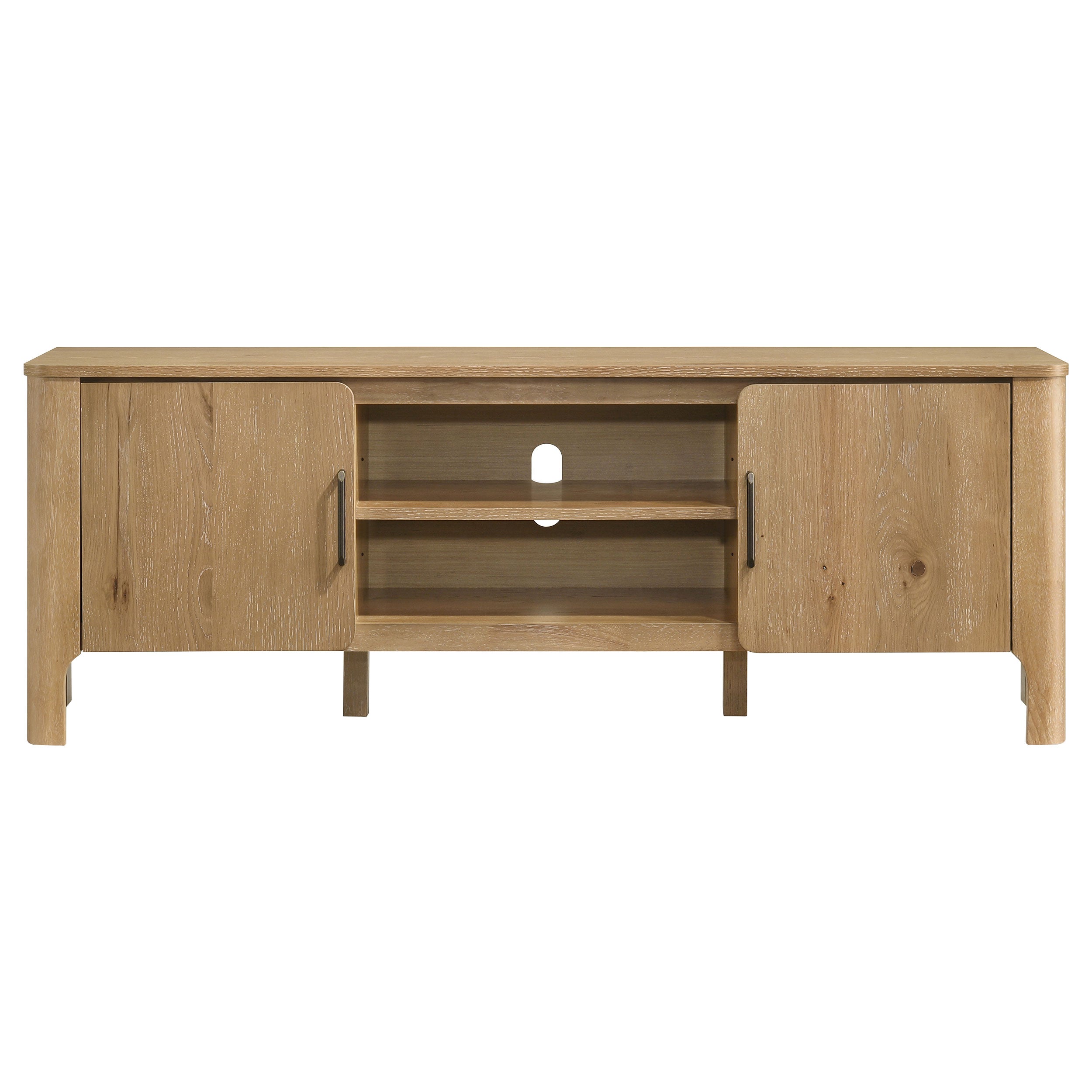 Rowe 65-inch 2-door Wood TV Stand Media Console Light Oak — view 4