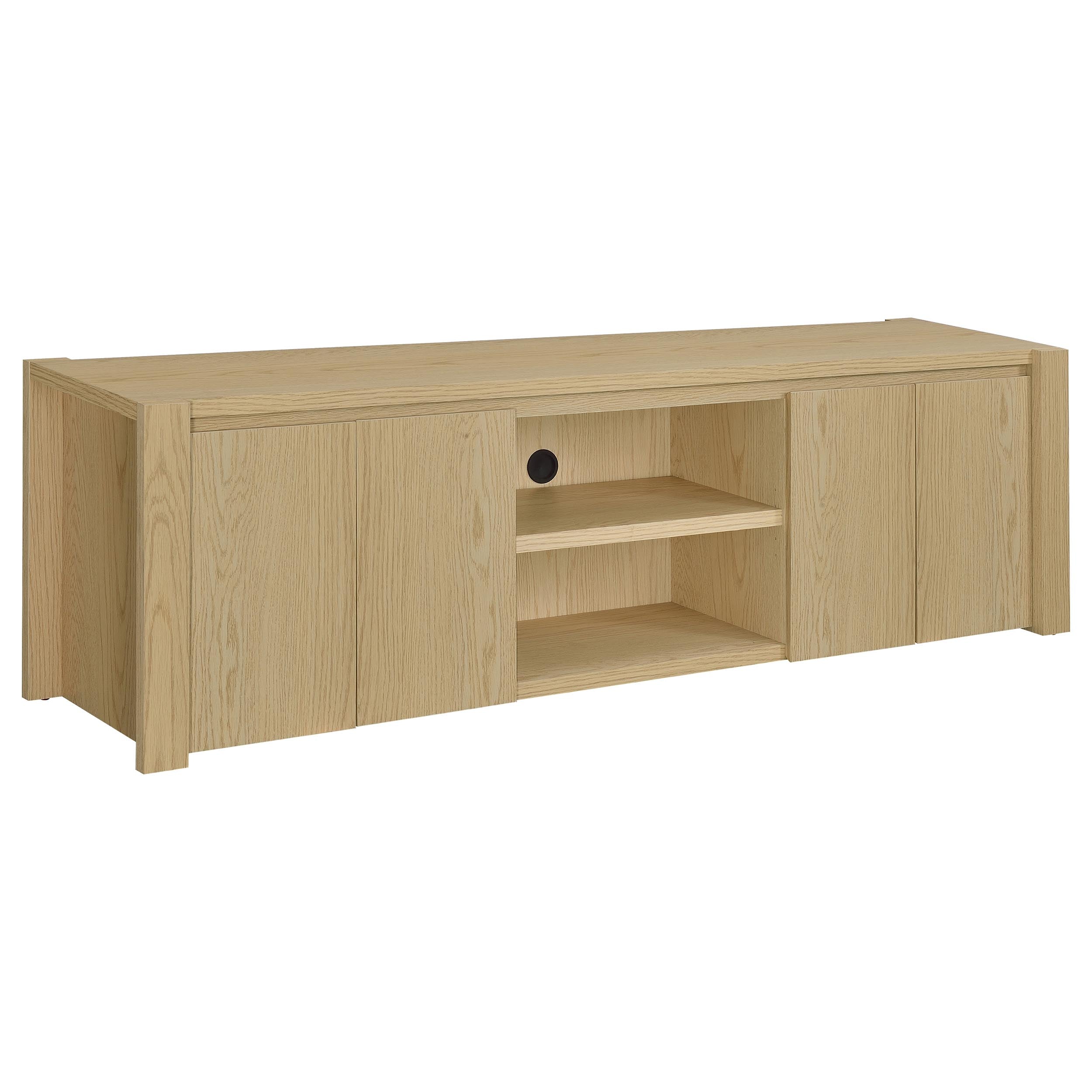 Laurelton 78-inch 4-door TV Stand Media Console Light Oak — view 1