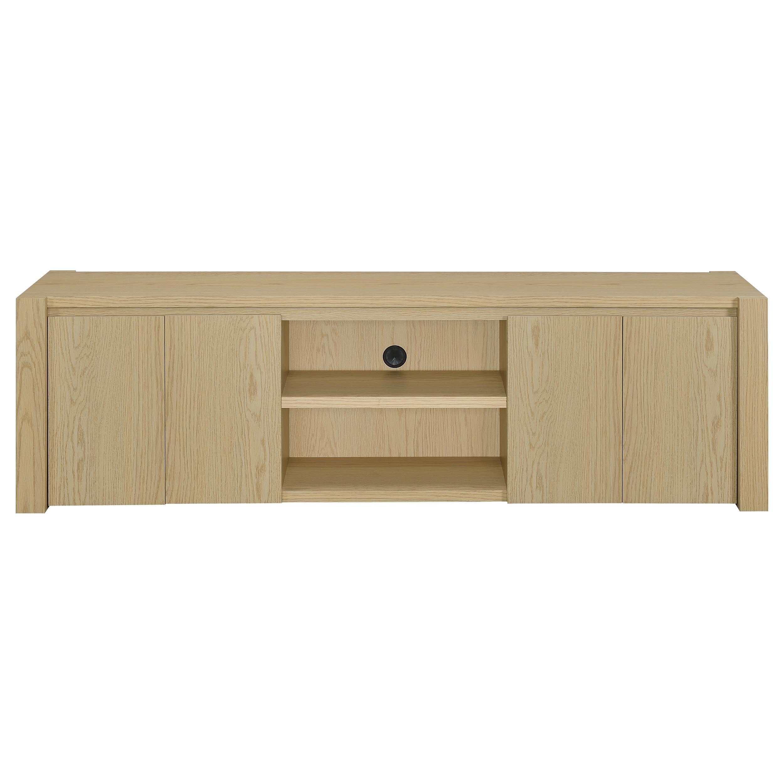 Laurelton 78-inch 4-door TV Stand Media Console Light Oak — view 4