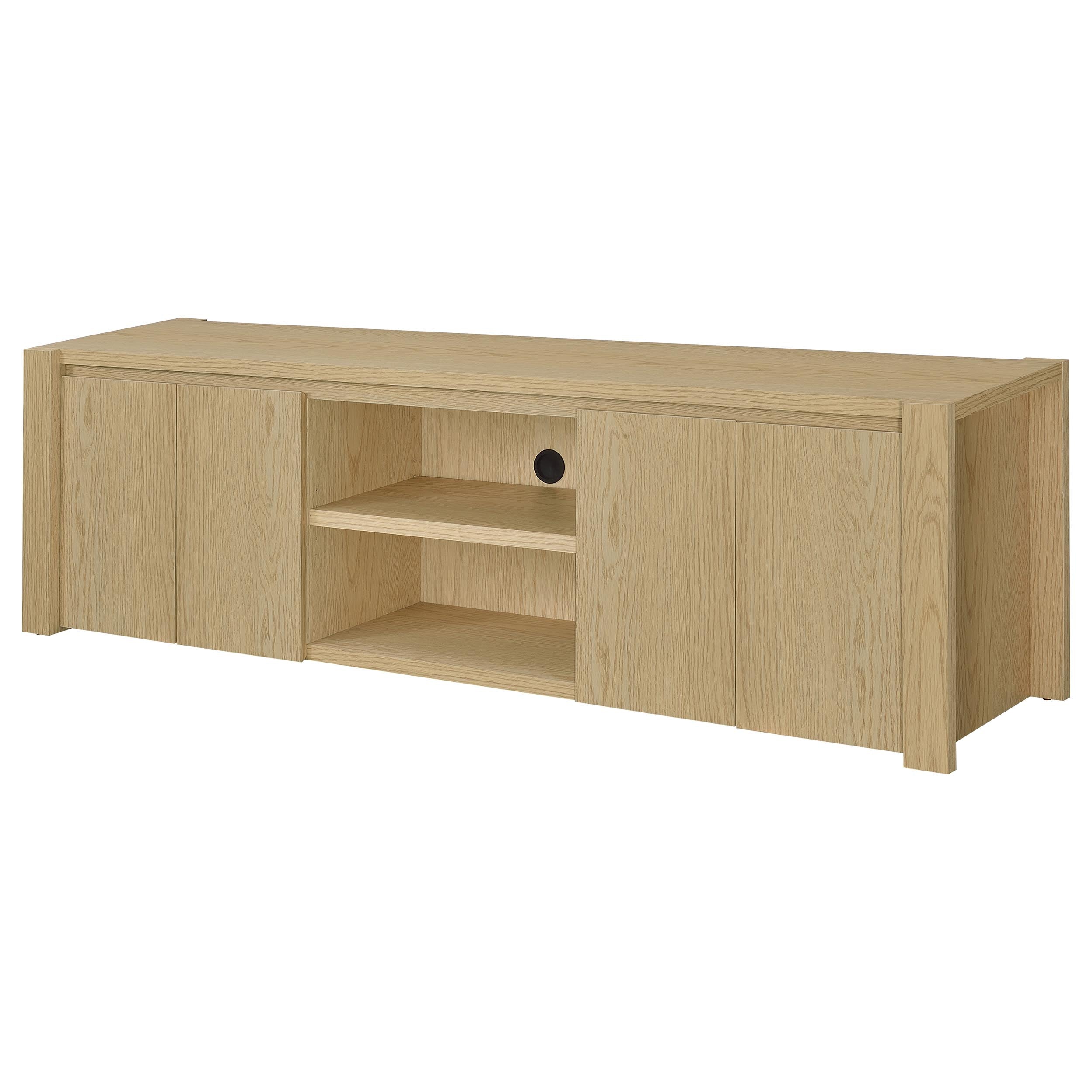 Laurelton 78-inch 4-door TV Stand Media Console Light Oak — view 5