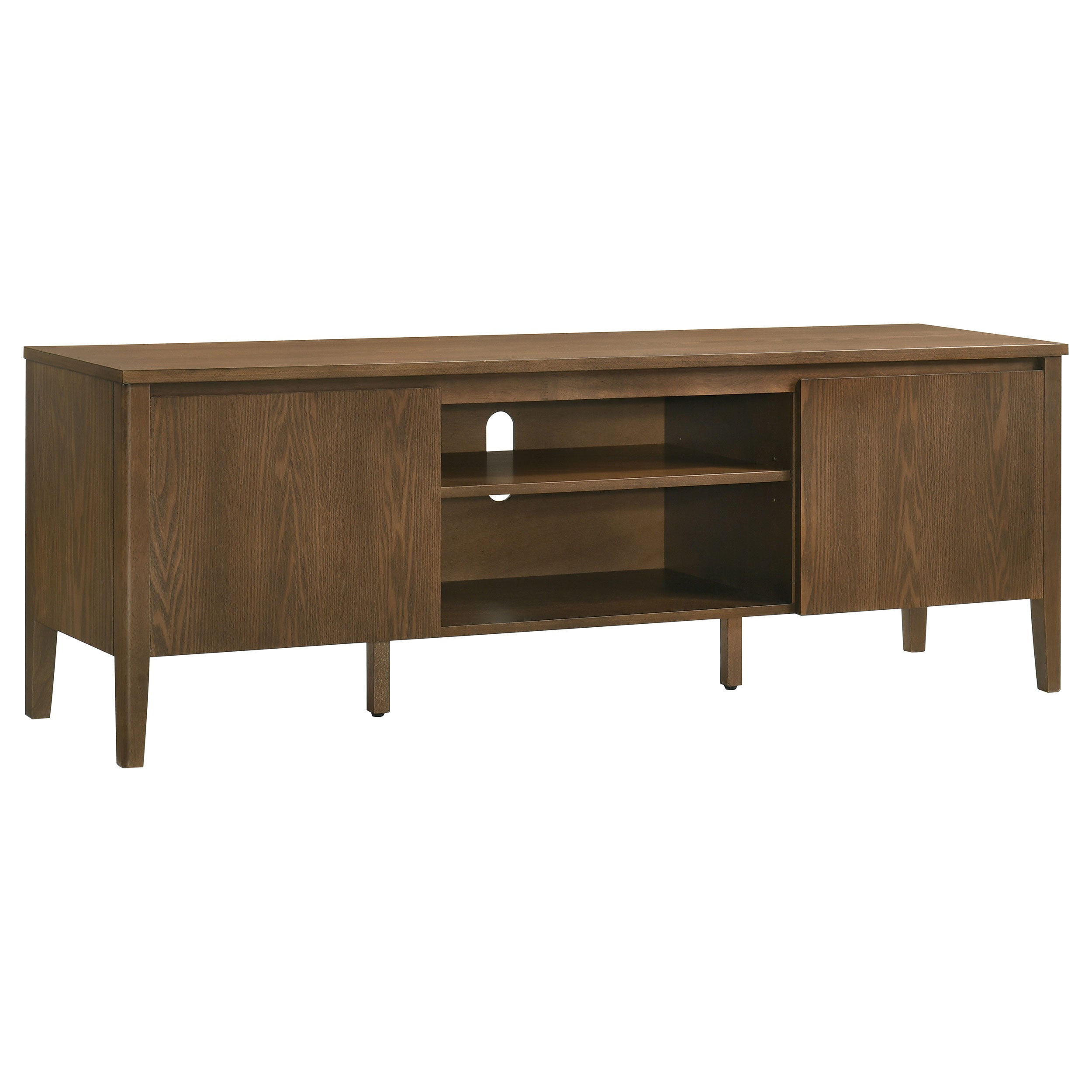 Thori 63-inch 2-door TV Stand Media Console Dark Brown — view 1