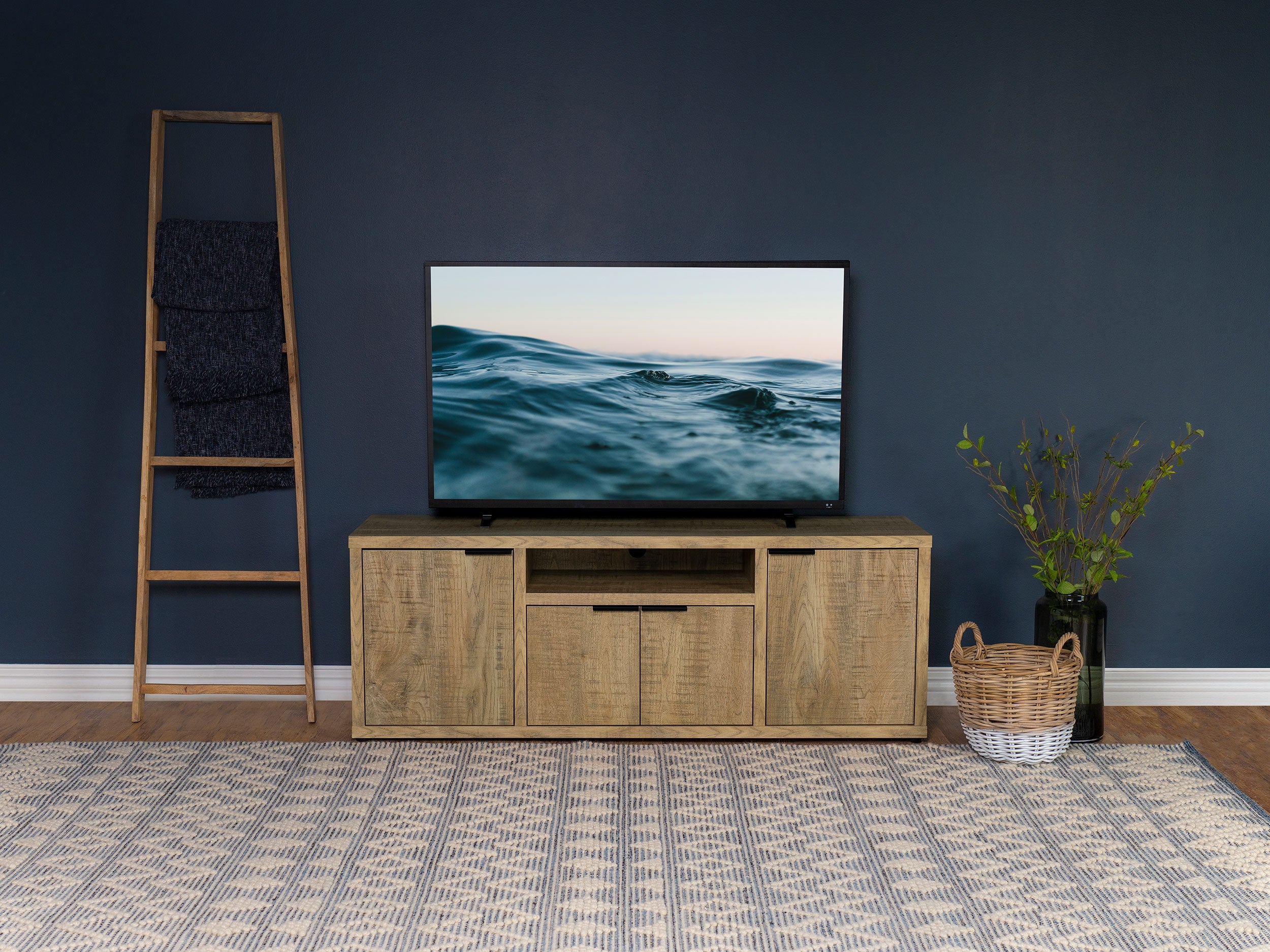 Tabby 4-door Engineered Wood 60-inch TV Stand Mango — view 2