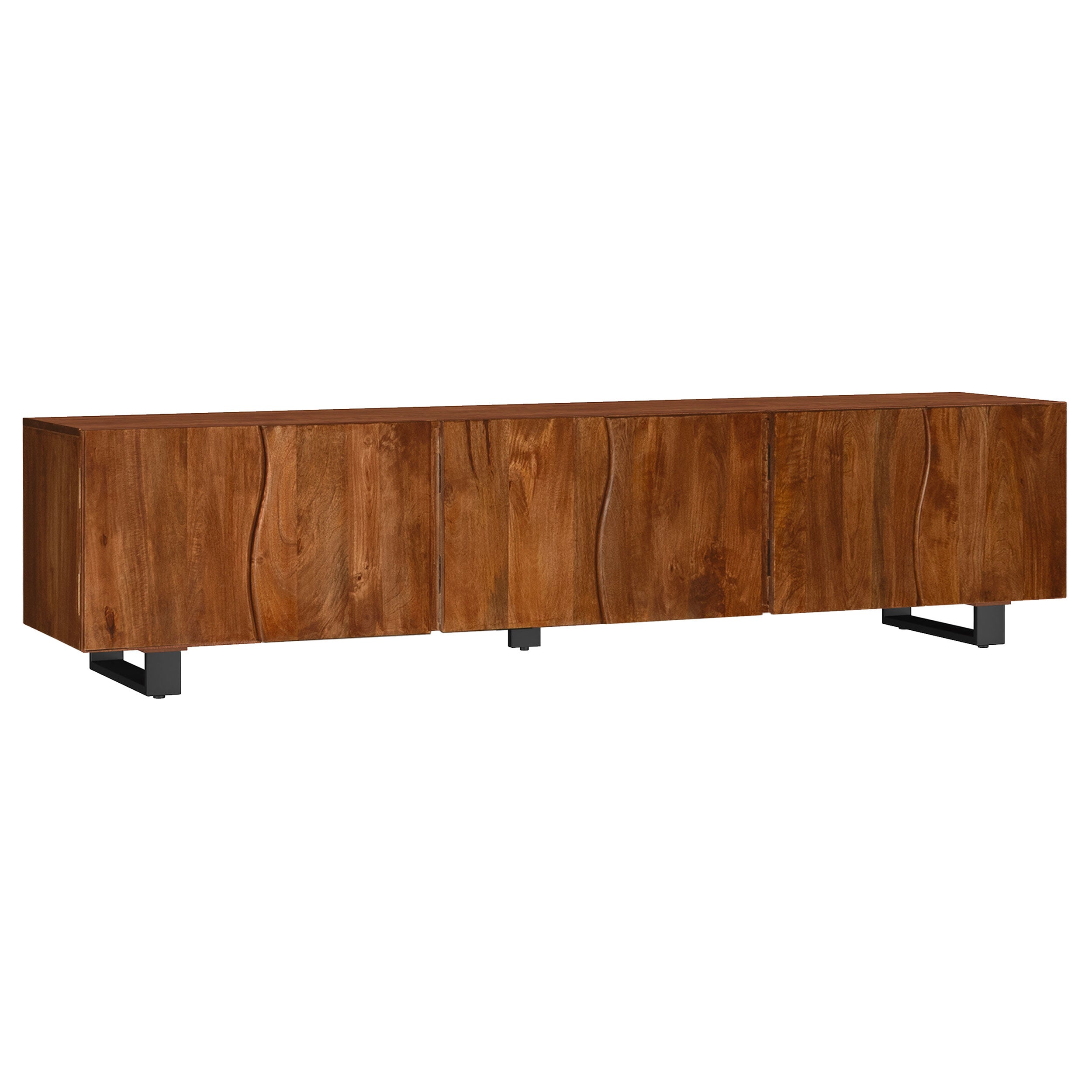 Trask 86-inch Wood TV Stand Media Console Mango Brown — view 1