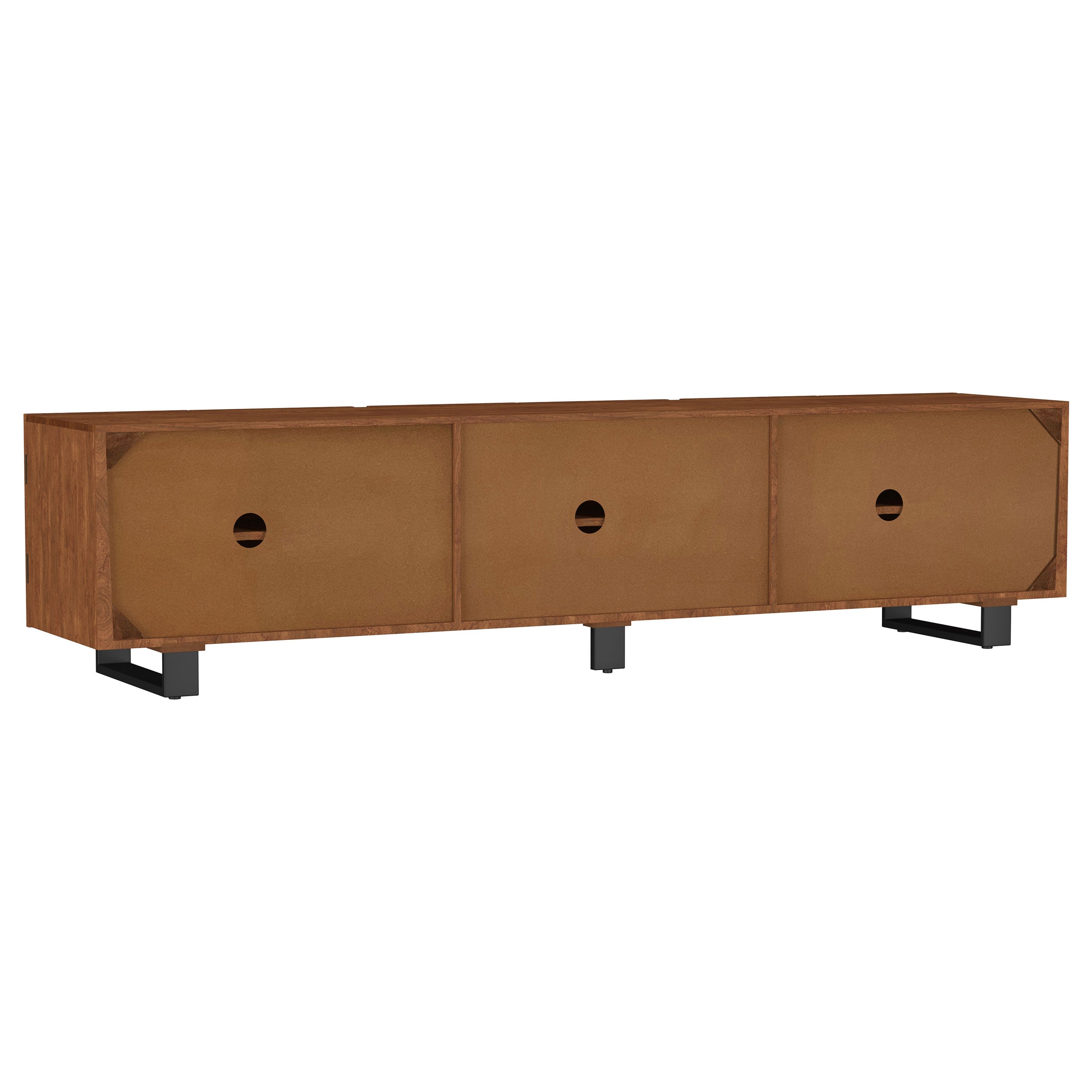 Trask 86-inch Wood TV Stand Media Console Mango Brown — view 7