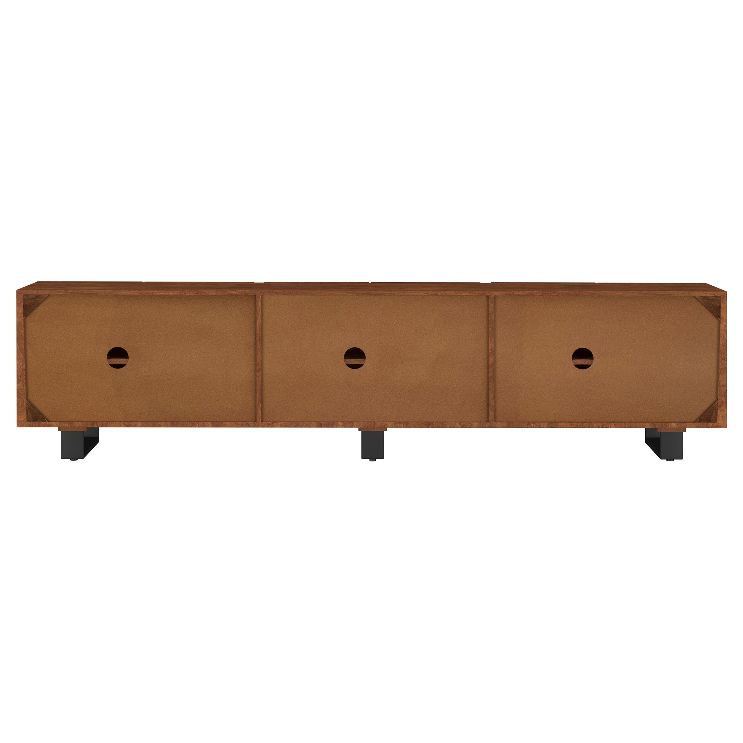 Trask 86-inch Wood TV Stand Media Console Mango Brown — view 8