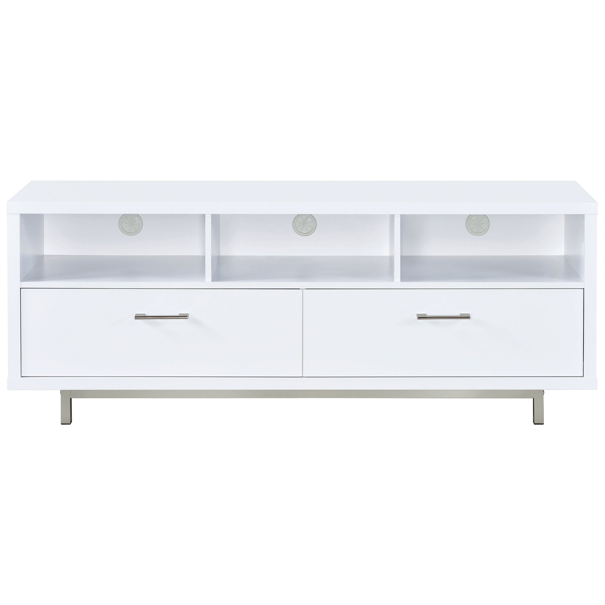 Casey 2-drawer Engineered Wood 60-inch TV Stand White — view 3