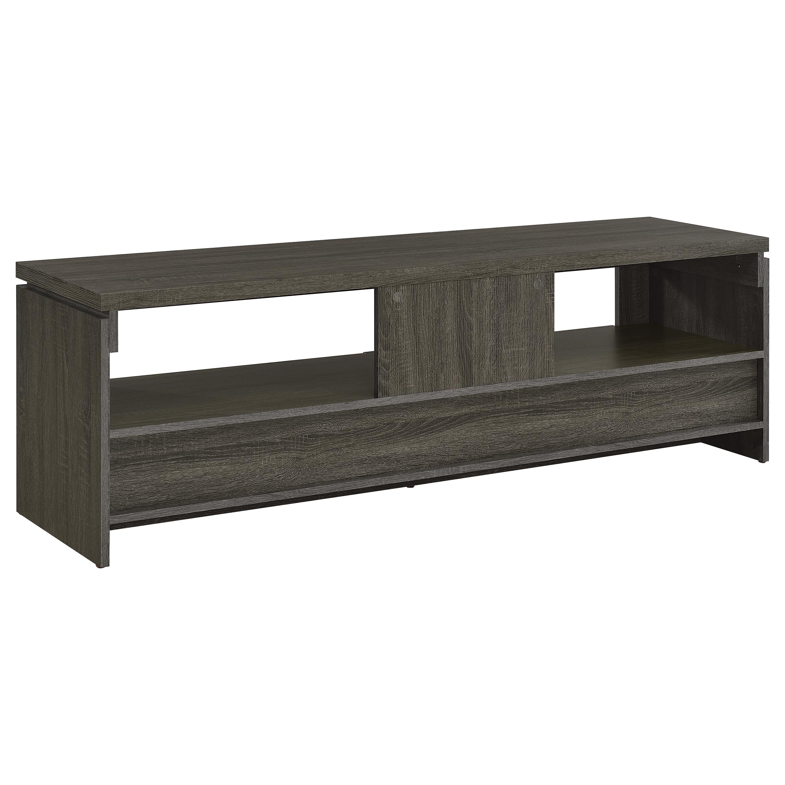 Elkton 2-drawer Engineered Wood 59-inch TV Stand Weathered Grey — view 6