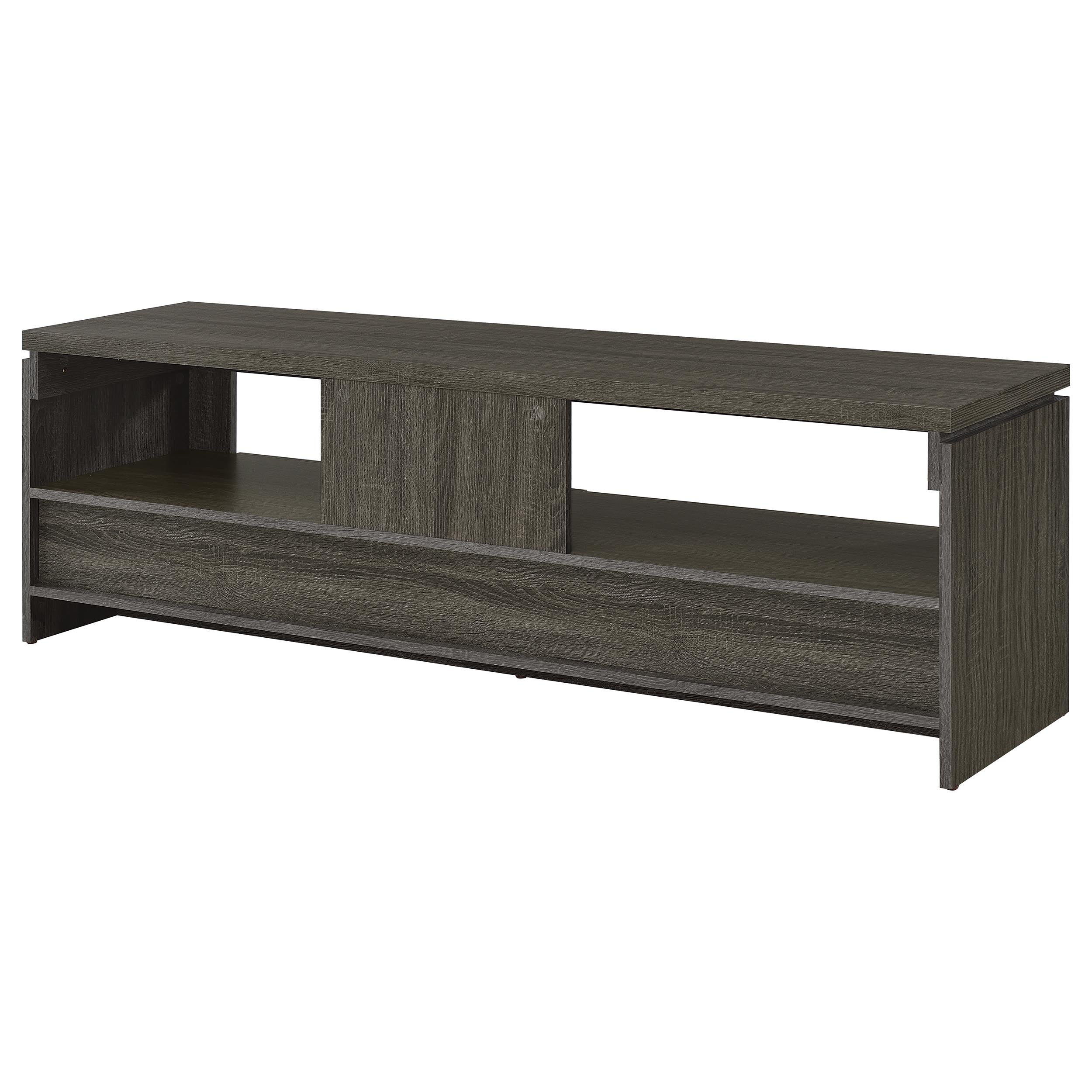 Elkton 2-drawer Engineered Wood 59-inch TV Stand Weathered Grey — view 7