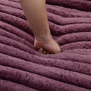 Plush Oversized Double Chaise Lounge Sofa Bed With USB Ports And Cup Holders