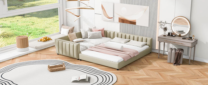 Upholstered Platform Bed, Mother & Child Bed