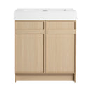 Freestanding Bathroom Vanity With Resin Sink & Soft Close Cabinet Doors