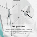 Frameless Folding Shower Doors For Bathtub With Pivot Tub Glass Door, 1 / 4" Tempered Glass